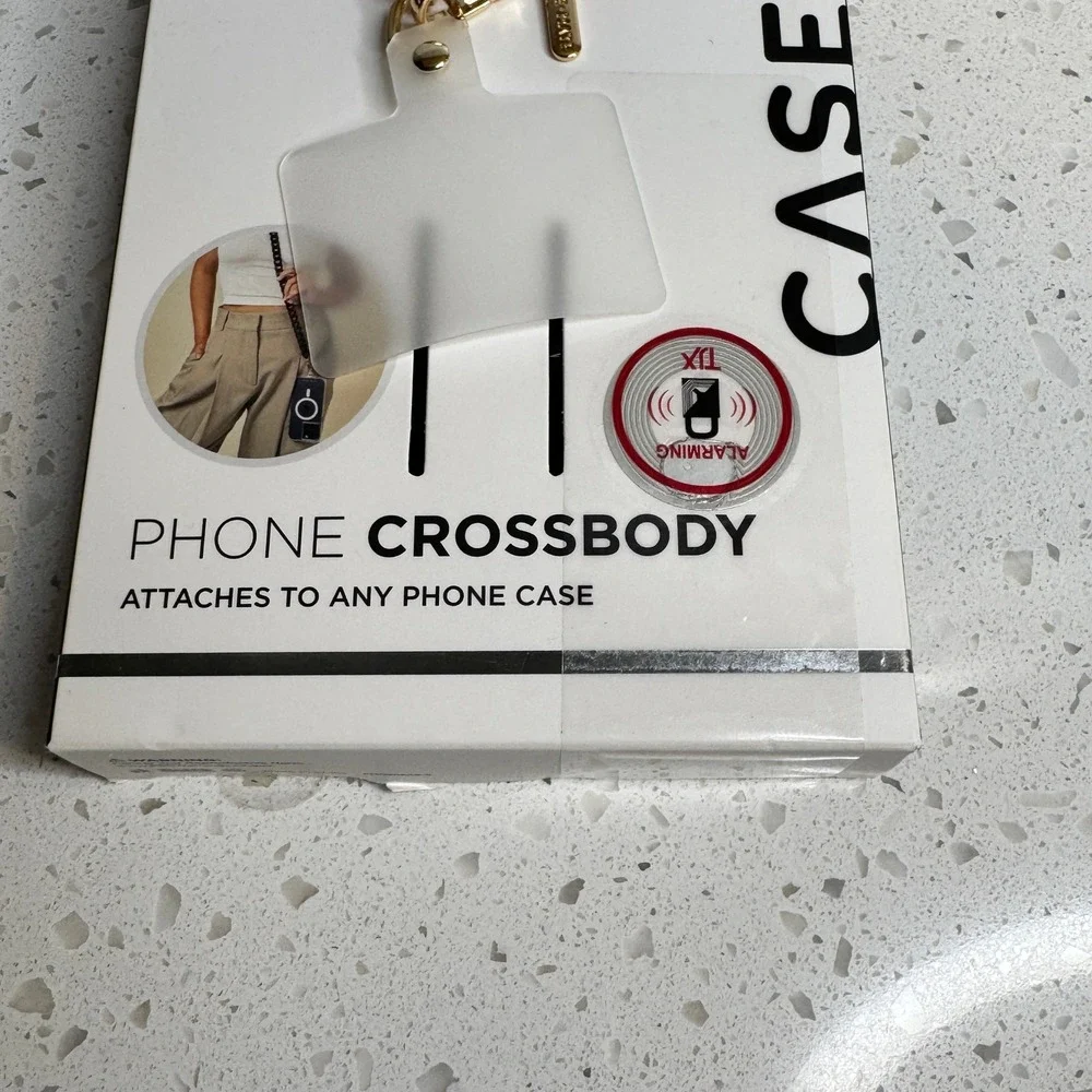 Case-Mate‎ Phone Crossbody Universal Tortoise Shell Chunky Link Chain Strap Gold